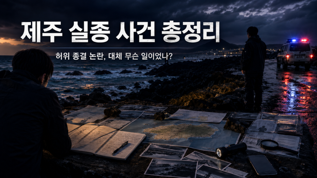 제주 실종 사건 총정리